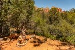 Local Sedona artwork in the back yard